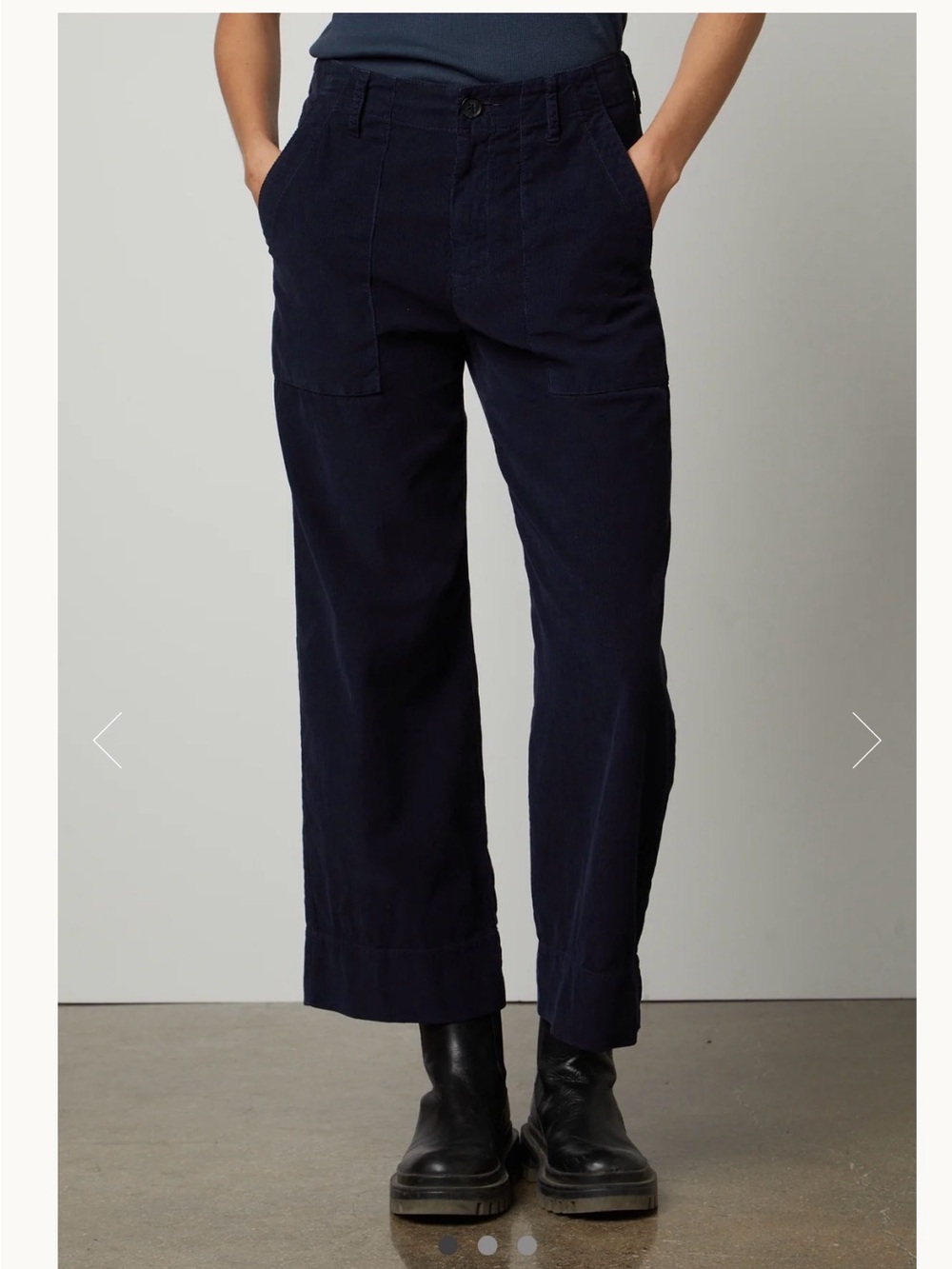 Velvet by Graham & Spencer black corduroy Crop Pants